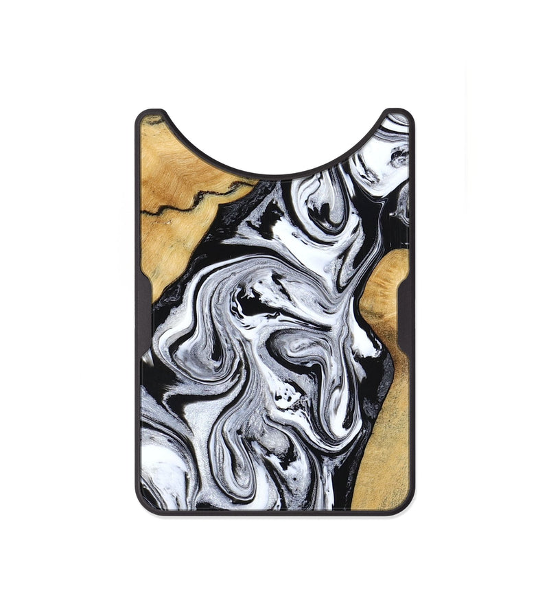 Alloy Wood Wallet - Sydnie (Black & White, 801004)