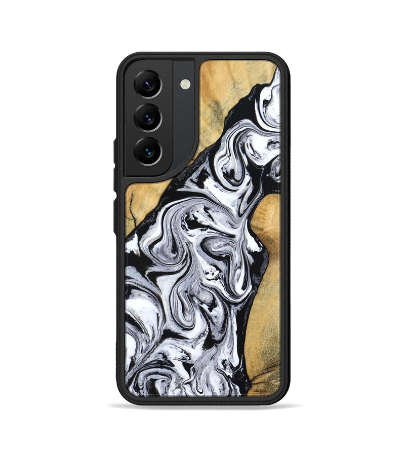 Galaxy S22 Wood Phone Case - Sydnie (Black & White, 801004)
