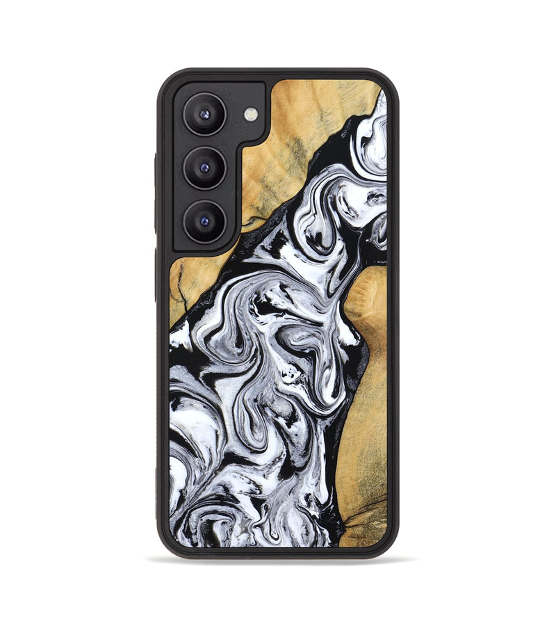 Galaxy S23 Wood Phone Case - Sydnie (Black & White, 801004)