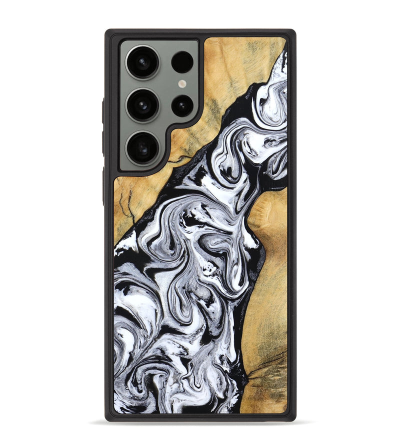 Galaxy S23 Ultra Wood Phone Case - Sydnie (Black & White, 801004)