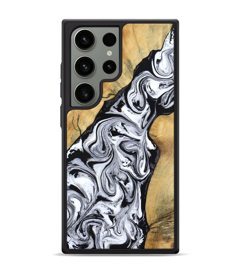 Galaxy S24 Ultra Wood Phone Case - Sydnie (Black & White, 801004)