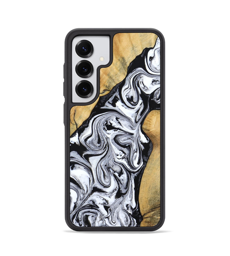 Galaxy S25 Wood Phone Case - Sydnie (Black & White, 801004)