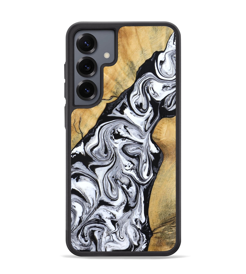 Galaxy S25 Plus Wood Phone Case - Sydnie (Black & White, 801004)