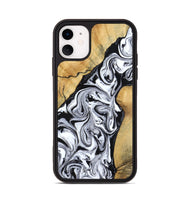 iPhone 11 Wood Phone Case - Sydnie (Black & White, 801004)