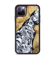 iPhone 11 Pro Max Wood Phone Case - Sydnie (Black & White, 801004)