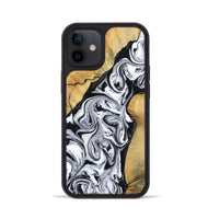 iPhone 12 Wood Phone Case - Sydnie (Black & White, 801004)