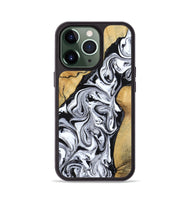 iPhone 13 Pro Wood Phone Case - Sydnie (Black & White, 801004)