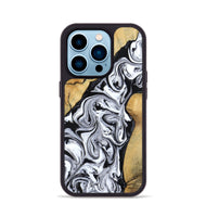 iPhone 14 Pro Wood Phone Case - Sydnie (Black & White, 801004)