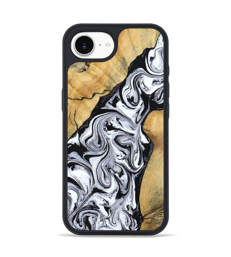 iPhone 16e Wood Phone Case - Sydnie (Black & White, 801004)
