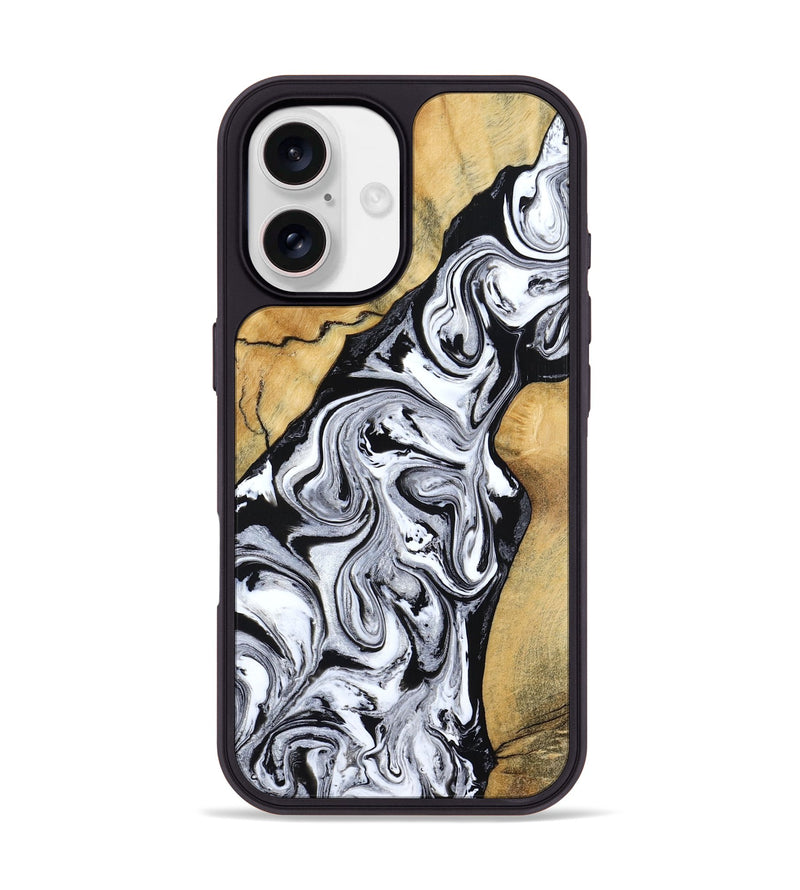 iPhone 17 Wood Phone Case - Sydnie (Black & White, 801004)