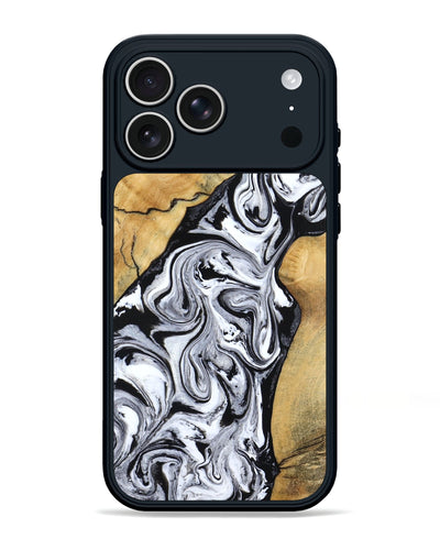 iPhone 17 Pro Max Wood Phone Case - Sydnie (Black & White, 801004)