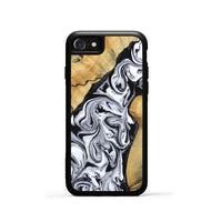 iPhone SE Wood Phone Case - Sydnie (Black & White, 801004)