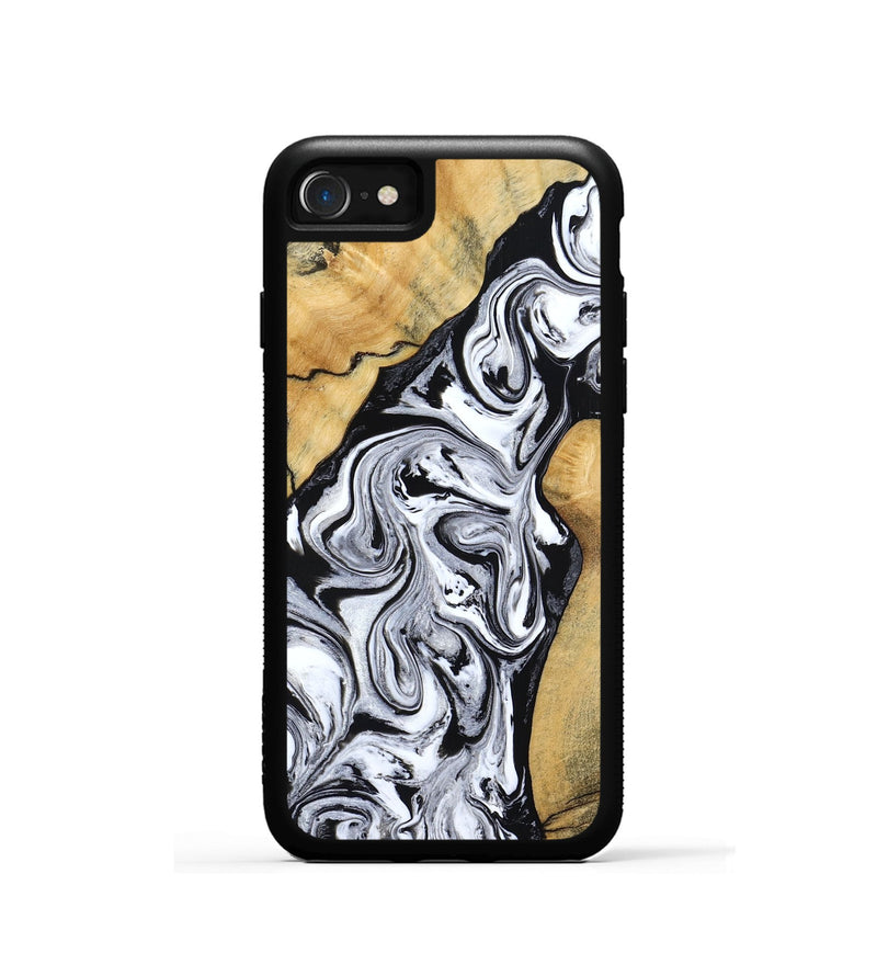 iPhone SE Wood Phone Case - Sydnie (Black & White, 801004)