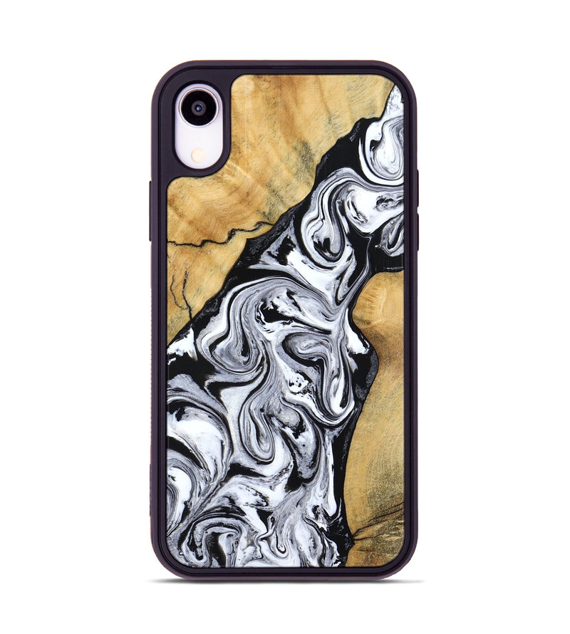 iPhone Xr Wood Phone Case - Sydnie (Black & White, 801004)