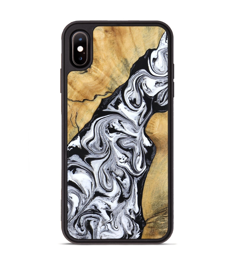 iPhone Xs Max Wood Phone Case - Sydnie (Black & White, 801004)