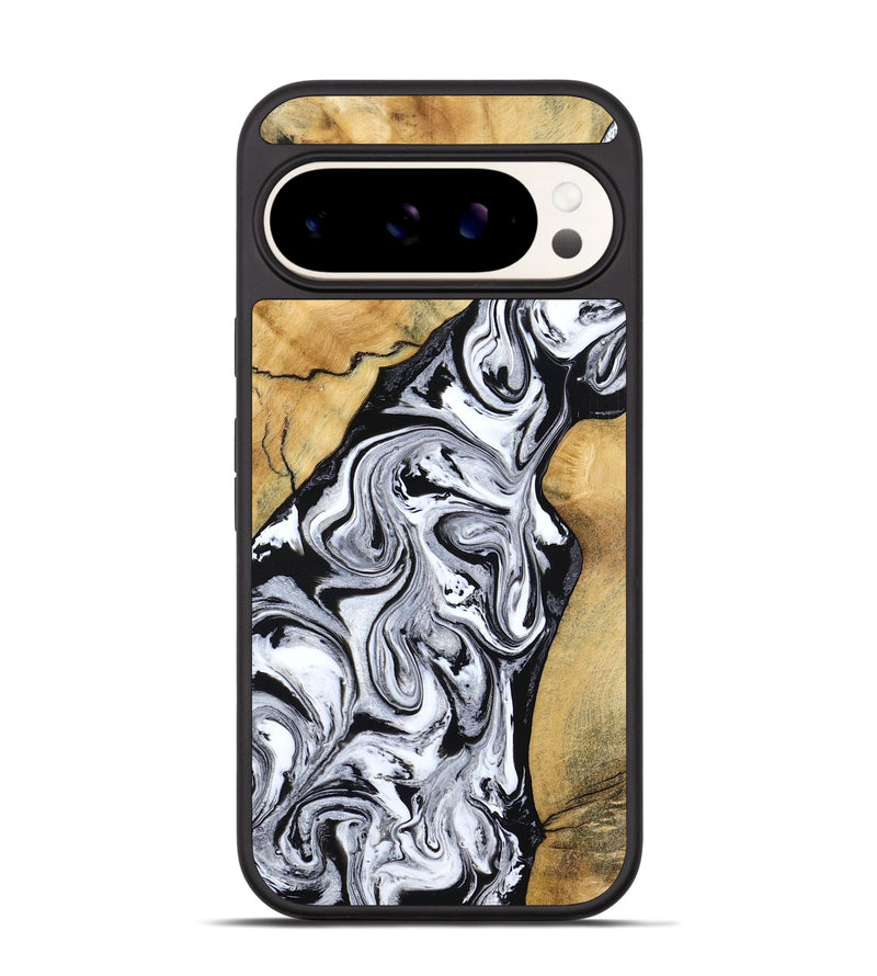 Pixel 9 Wood Phone Case - Sydnie (Black & White, 801004)