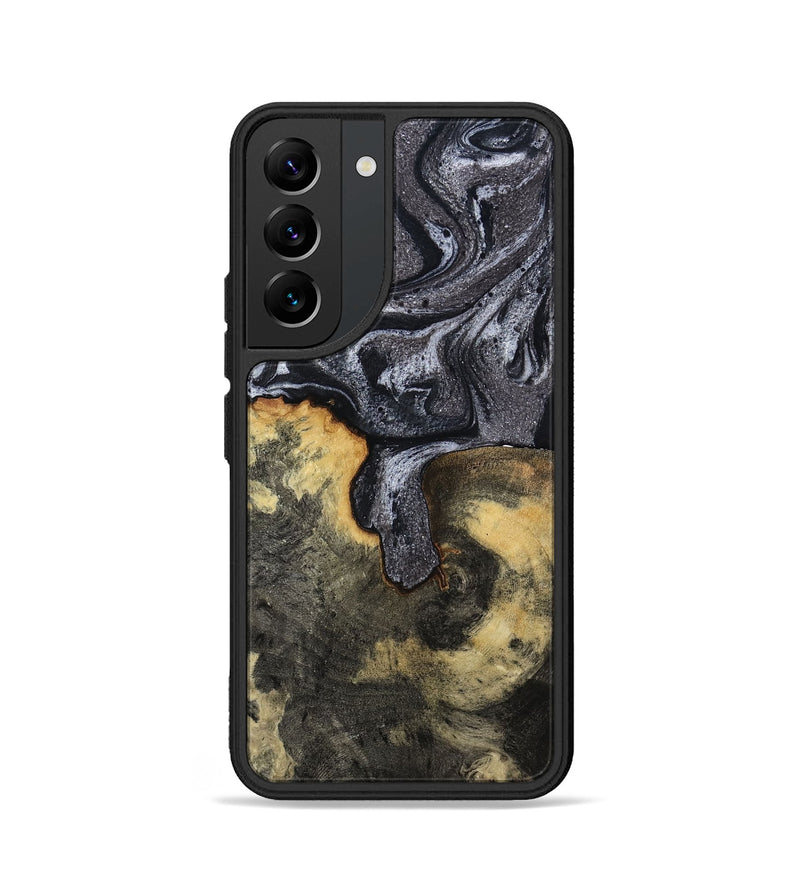 Galaxy S22 Wood Phone Case - Laquita (Black & White, 801005)