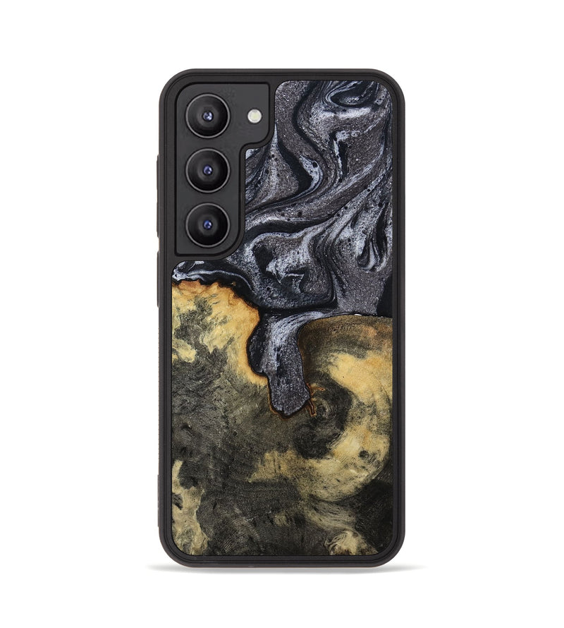 Galaxy S23 Wood Phone Case - Laquita (Black & White, 801005)