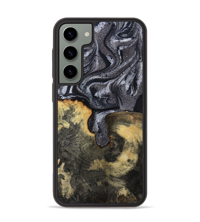 Galaxy S23 Plus Wood Phone Case - Laquita (Black & White, 801005)