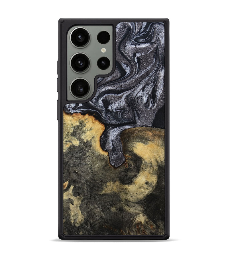 Galaxy S24 Ultra Wood Phone Case - Laquita (Black & White, 801005)