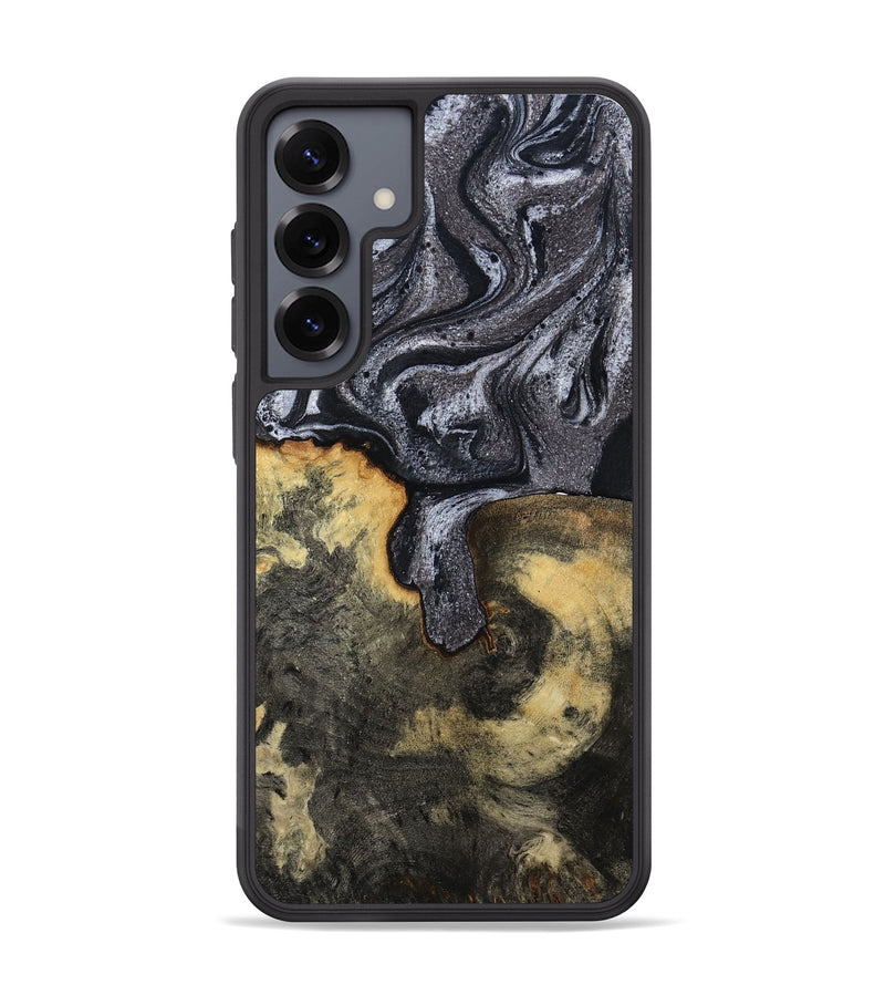 Galaxy S25 Plus Wood Phone Case - Laquita (Black & White, 801005)
