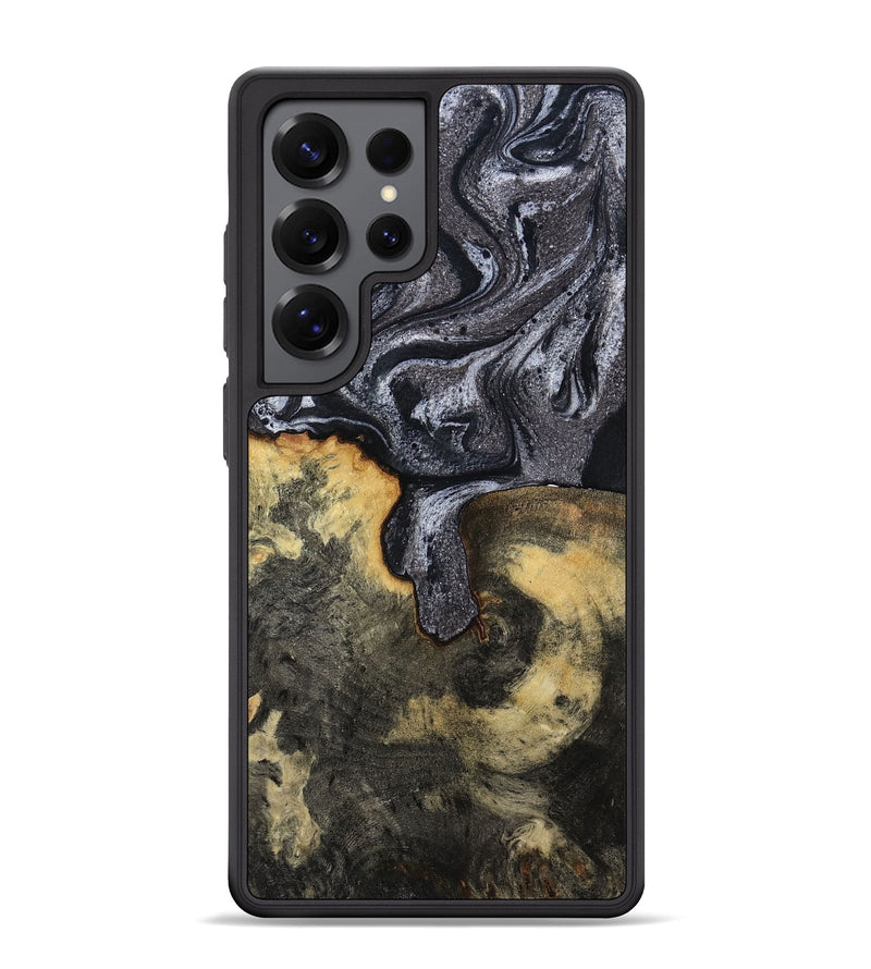 Galaxy S25 Ultra Wood Phone Case - Laquita (Black & White, 801005)
