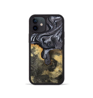 iPhone 12 mini Wood Phone Case - Laquita (Black & White, 801005)