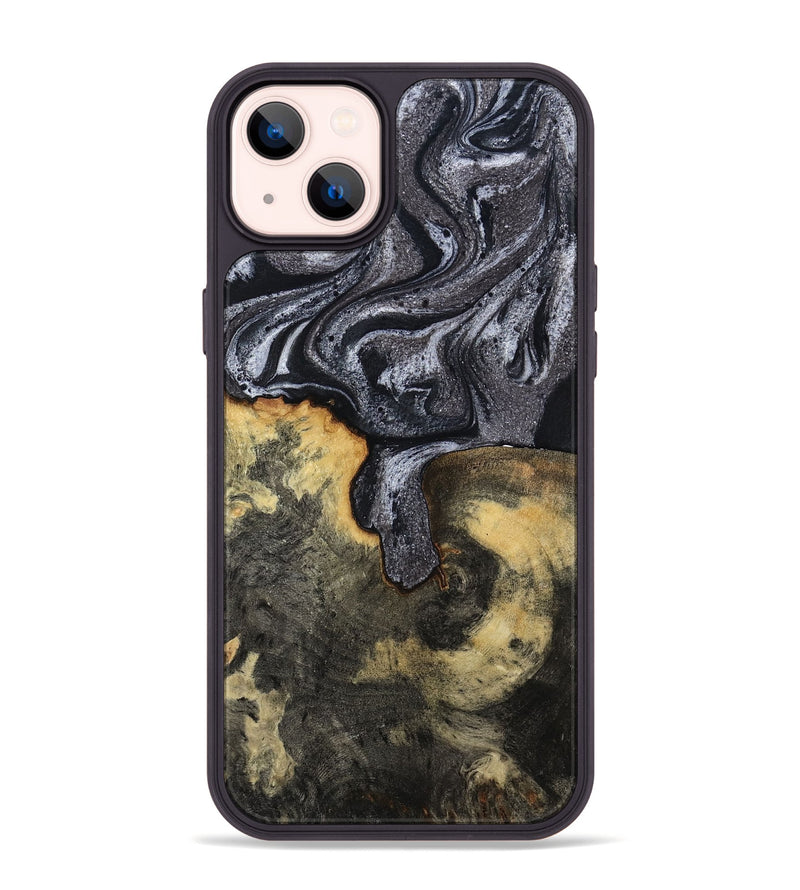 iPhone 14 Plus Wood Phone Case - Laquita (Black & White, 801005)