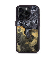 iPhone 15 Pro Wood Phone Case - Laquita (Black & White, 801005)