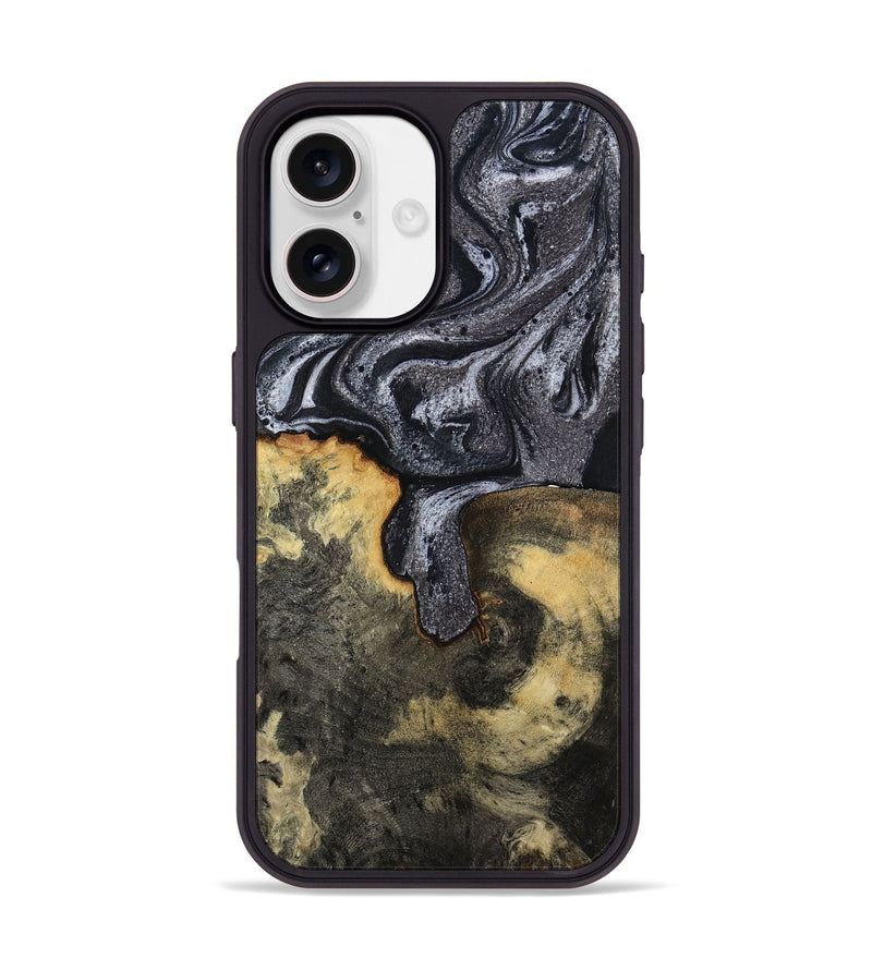 iPhone 17 Wood Phone Case - Laquita (Black & White, 801005)