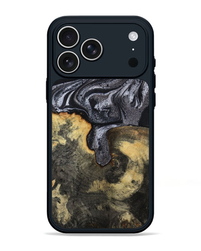 iPhone 17 Pro Max Wood Phone Case - Laquita (Black & White, 801005)