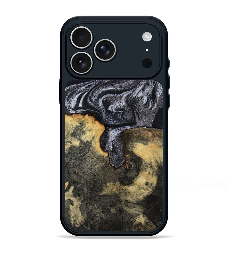 iPhone 17 Pro Max Wood Phone Case - Laquita (Black & White, 801005)