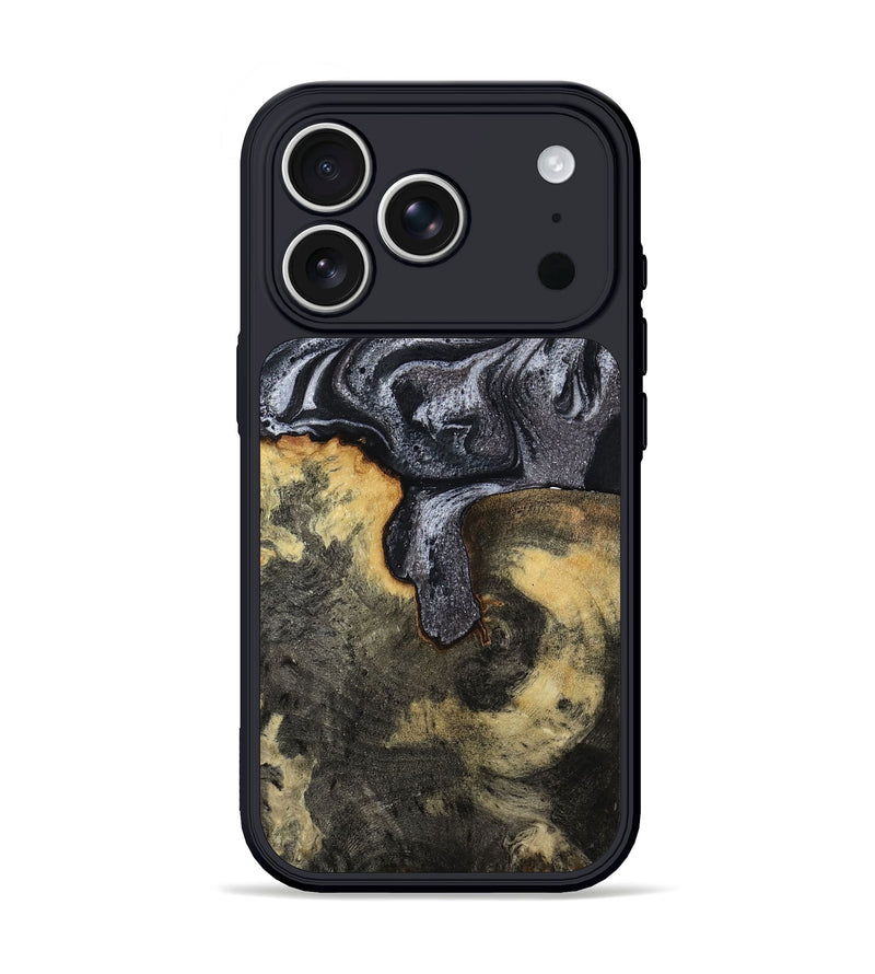 iPhone 17 Pro Wood Phone Case - Laquita (Black & White, 801005)