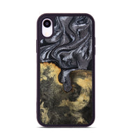 iPhone Xr Wood Phone Case - Laquita (Black & White, 801005)