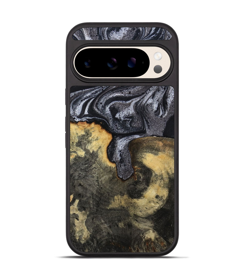 Pixel 10 Wood Phone Case - Laquita (Black & White, 801005)