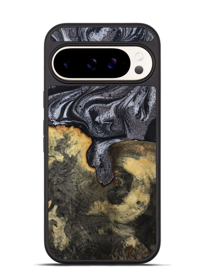 Pixel 9 Pro Wood Phone Case - Laquita (Black & White, 801005)