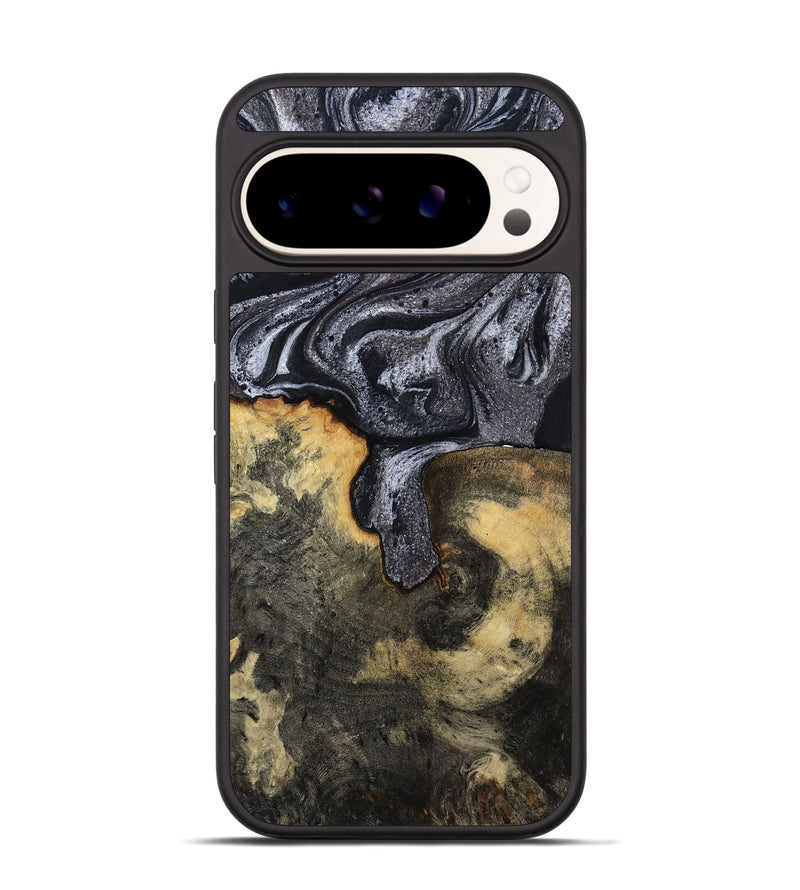 Pixel 9 Pro Wood Phone Case - Laquita (Black & White, 801005)