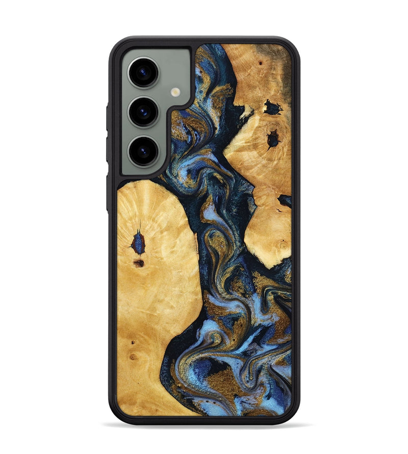 Galaxy S24 Plus Wood Phone Case - Harlan (Teal & Gold, 801014)