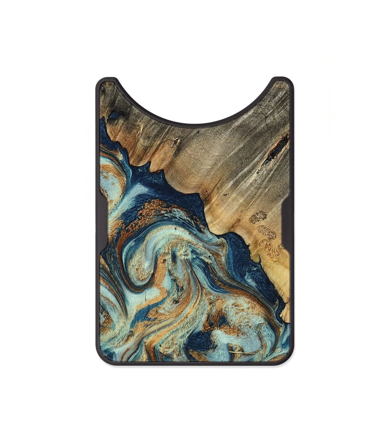 Alloy Wood Wallet - Abril (Teal & Gold, 801016)