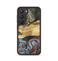 Galaxy S23 Wood Phone Case - Yareli (Teal & Gold, 801017)