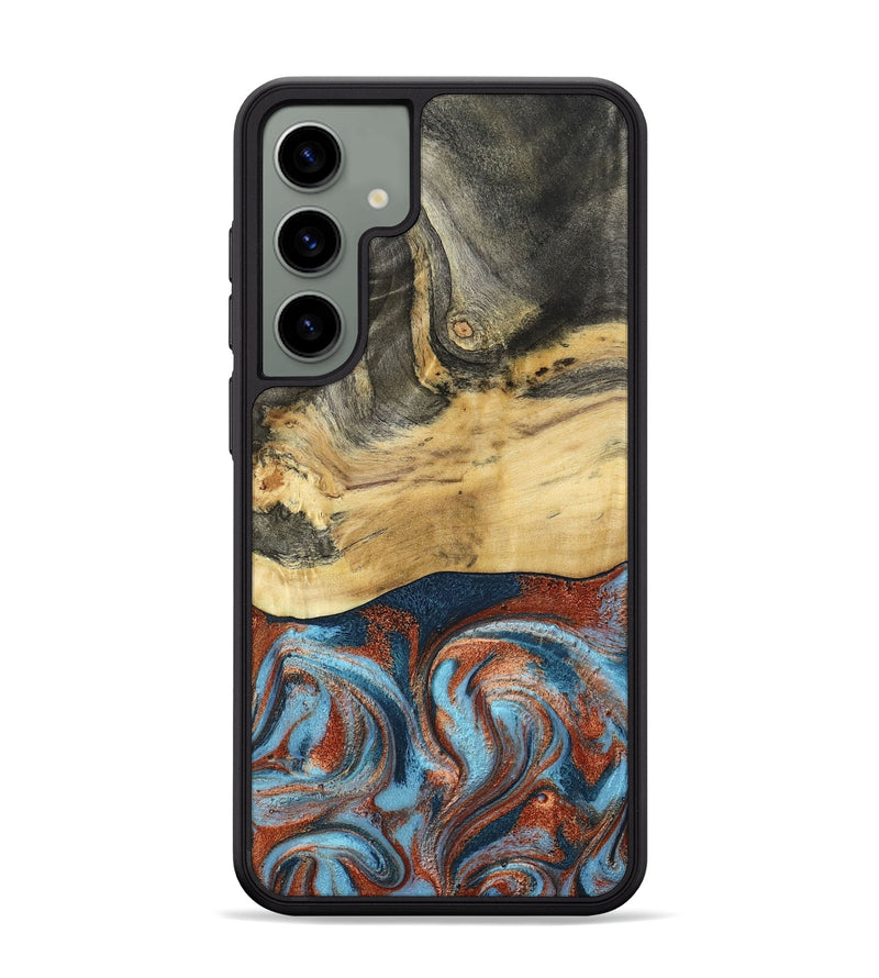 Galaxy S24 Plus Wood Phone Case - Yareli (Teal & Gold, 801017)