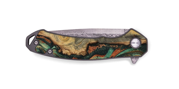 EDC Wood Pocket Knife - Baylee (Green, 801021)