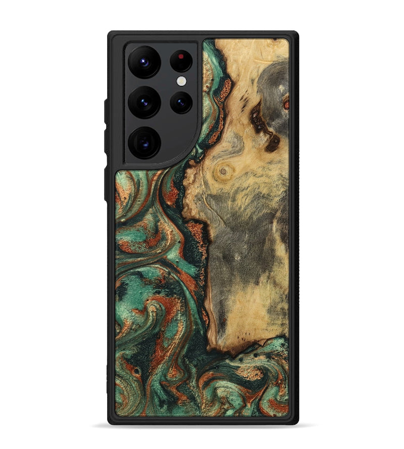 Galaxy S22 Ultra Wood Phone Case - Baylee (Green, 801021)