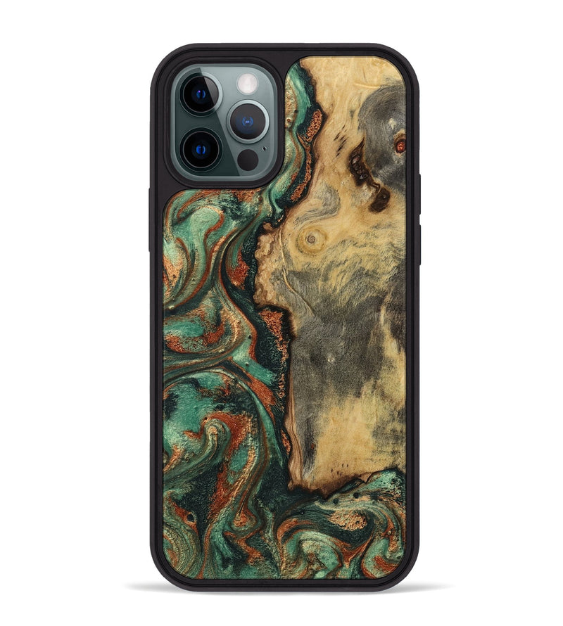 iPhone 12 Pro Max Wood Phone Case - Baylee (Green, 801021)
