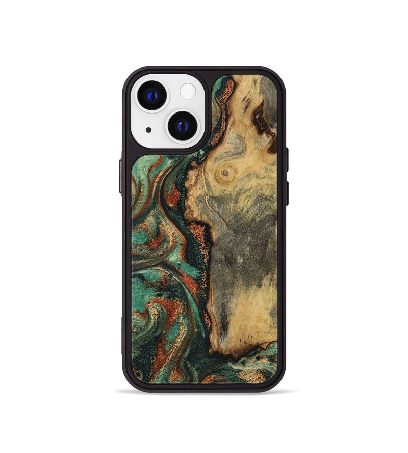 iPhone 13 mini Wood Phone Case - Baylee (Green, 801021)
