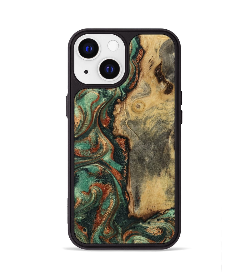 iPhone 13 Wood Phone Case - Baylee (Green, 801021)