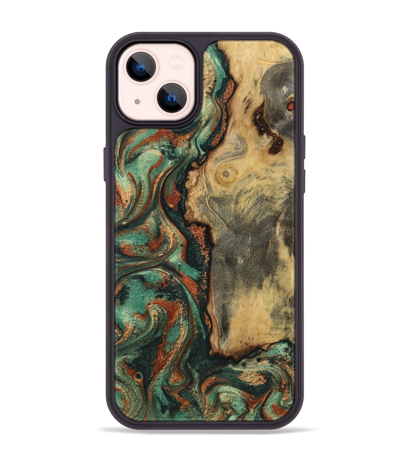 iPhone 14 Plus Wood Phone Case - Baylee (Green, 801021)