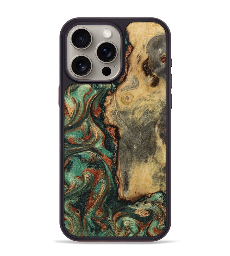 iPhone 15 Pro Max Wood Phone Case - Baylee (Green, 801021)