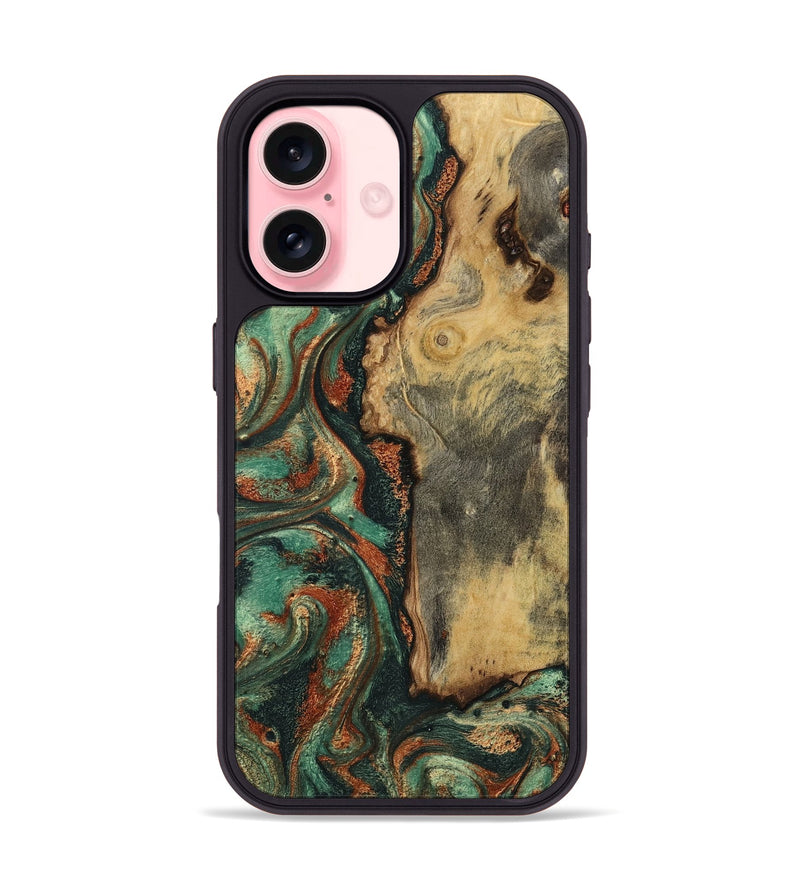 iPhone 16 Wood Phone Case - Baylee (Green, 801021)