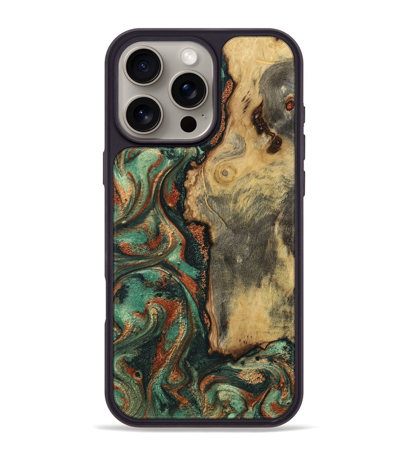 iPhone 16 Pro Max Wood Phone Case - Baylee (Green, 801021)